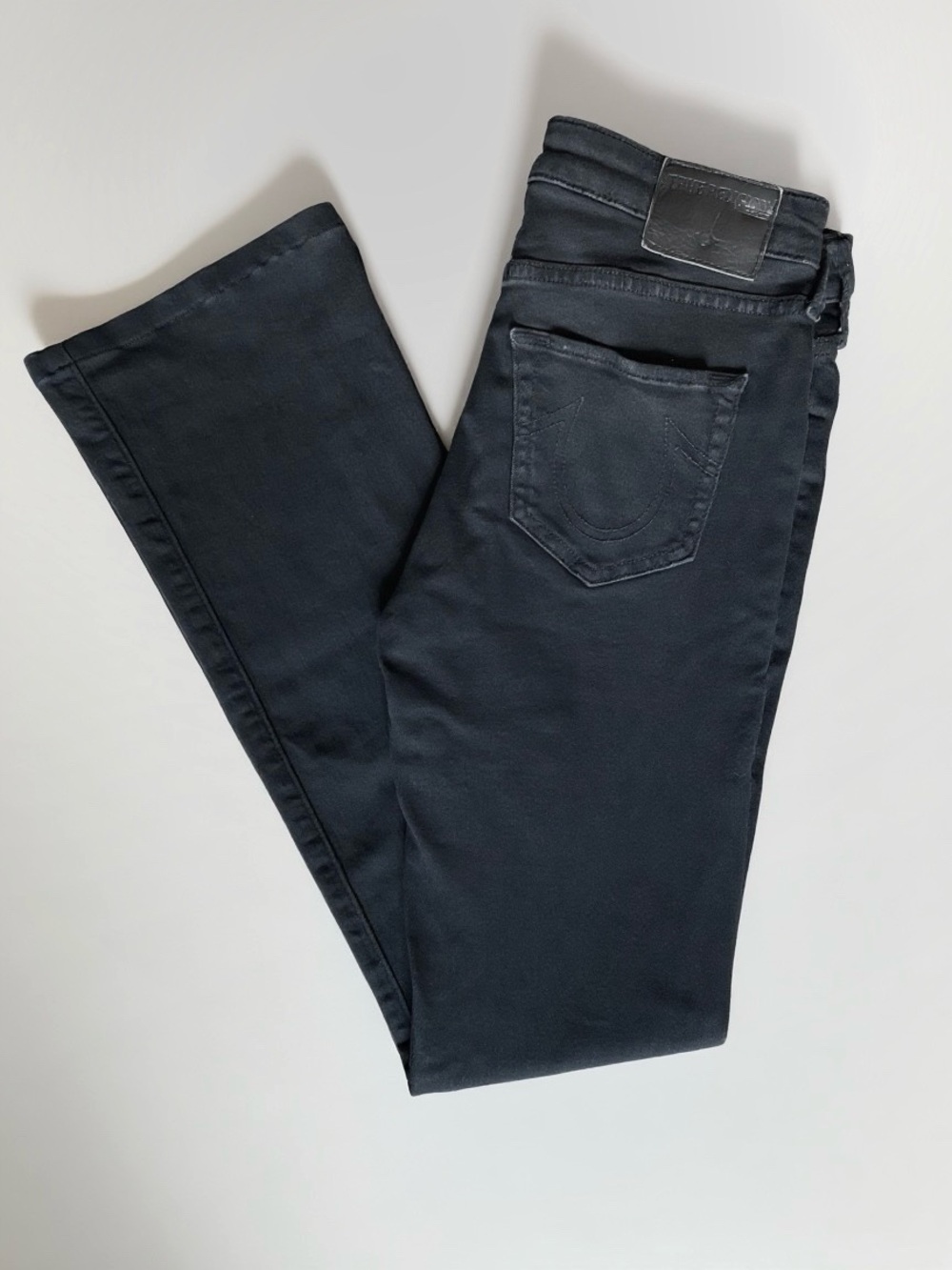 True Religion Becca Mid Rise Bootcut Black Jeans - 27